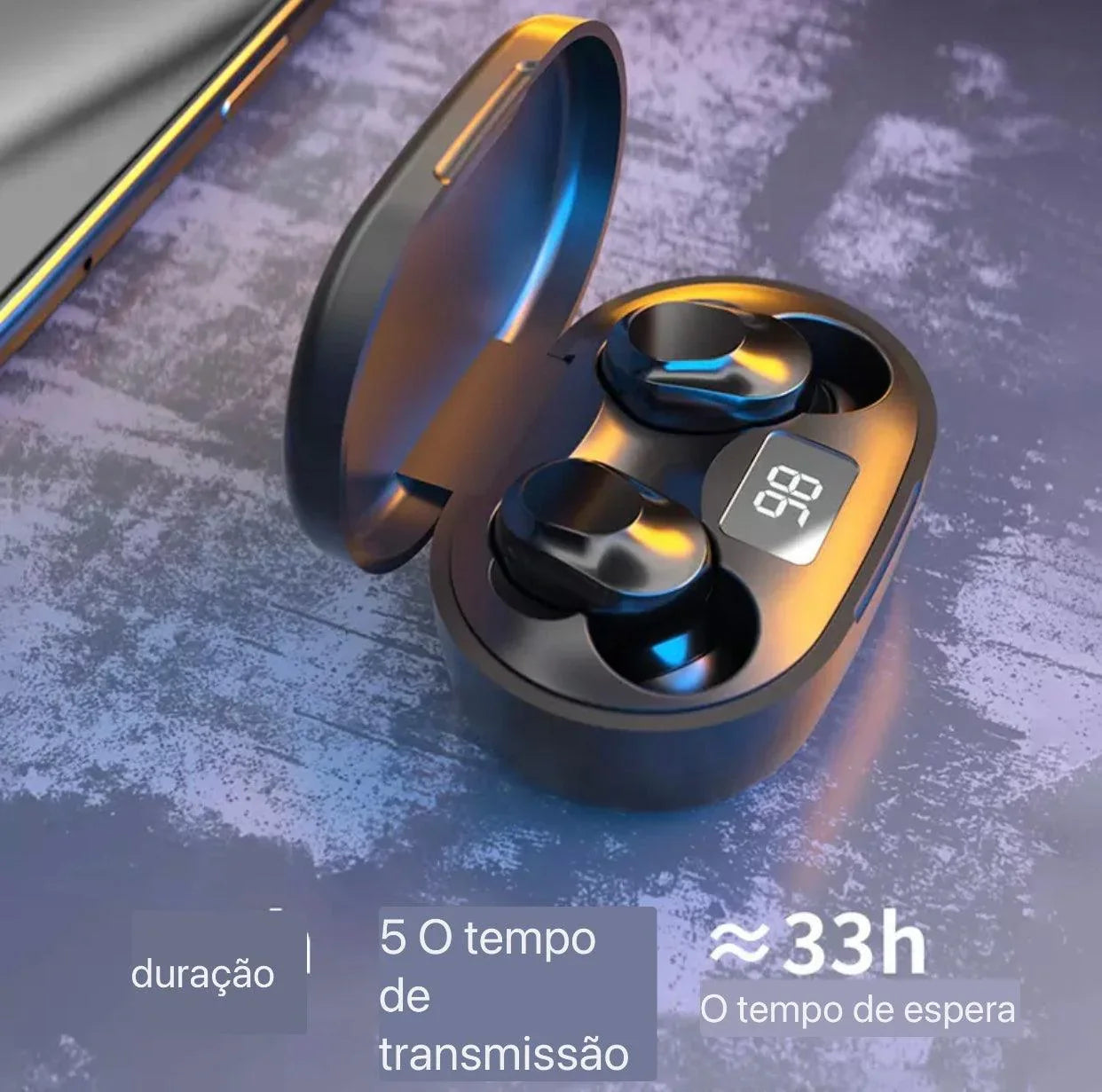 Fone Bluetooth Tws Lenovo Xt91 A Prova D'água Função Touch